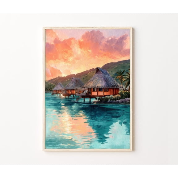 Tahiti French Polynesia Overwater Bungalows Home Decor