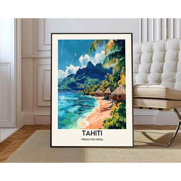 Tahiti French Polynesia Poster Unframed Paper Print