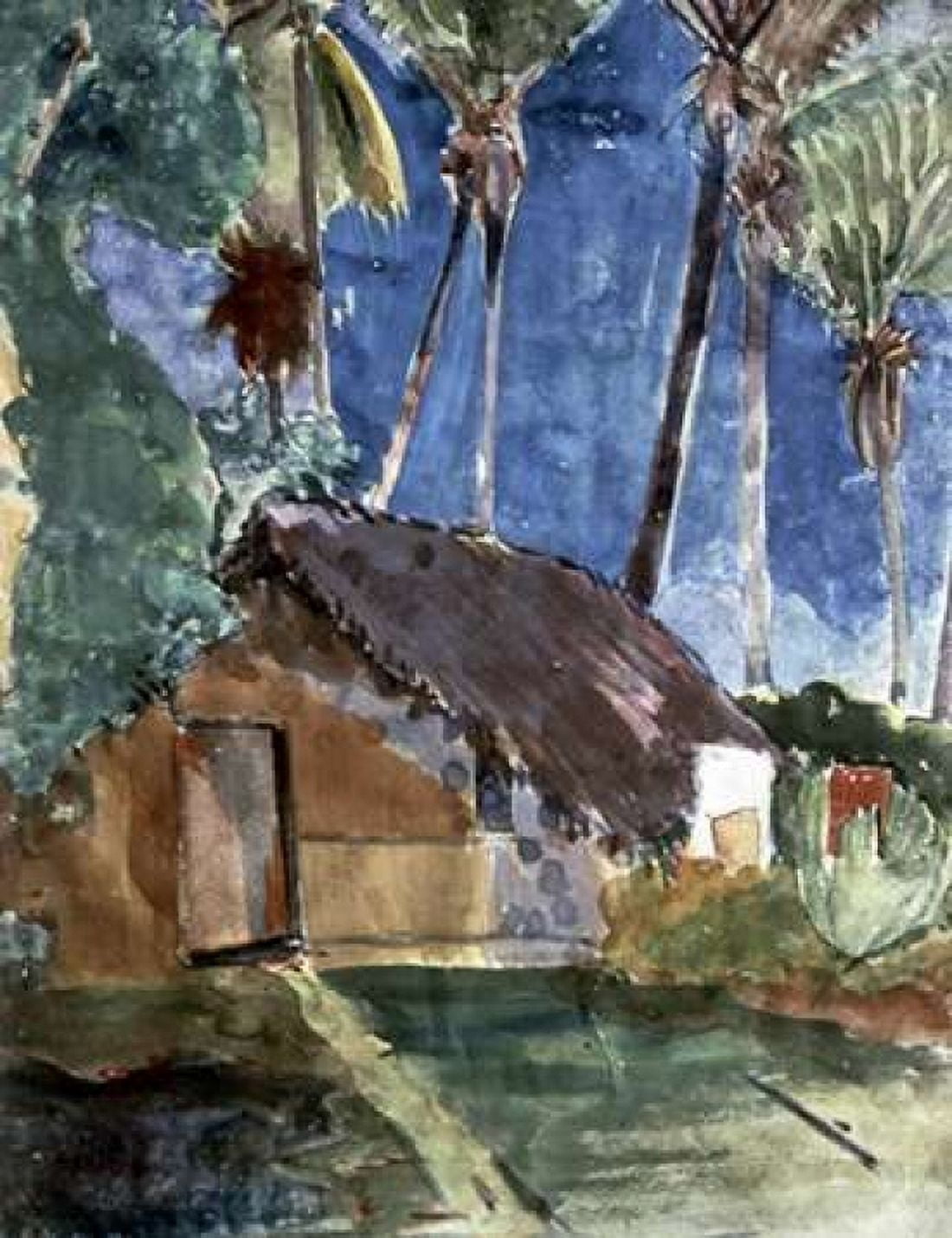 Tahiti Landscape Canvas Art - Paul Gauguin (18 x 24)