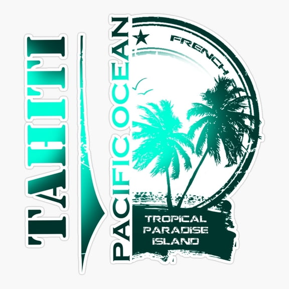 Tahiti Summer Beach Travel Vinyl Decal Sticker