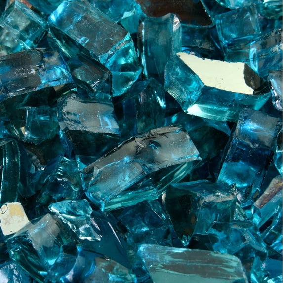 Tahitian Blue Azuria Fire Pit Glass | 1/2", 10 lbs