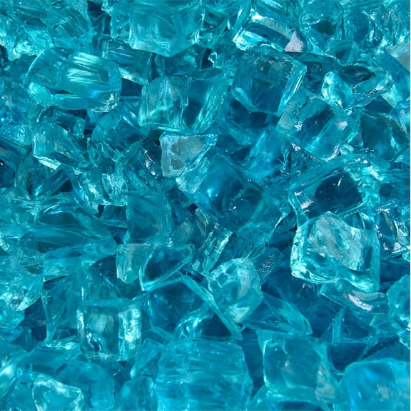 Tahitian Blue Azuria Fire Pit Glass | 1/2", 10 lbs