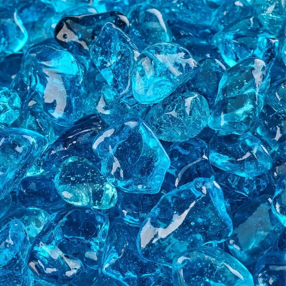 Tahitian Blue Fire Pit Glass Dots | 3/8", 10 lbs
