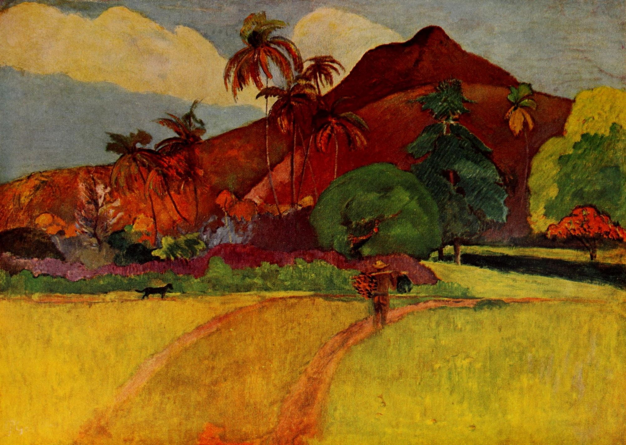 Tahitian Landscape 1891 Canvas Art - P Gauguin (18 x 24)