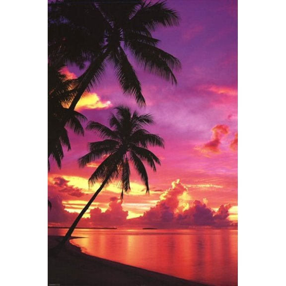 Tahitian Sunset Poster (24 x 36)