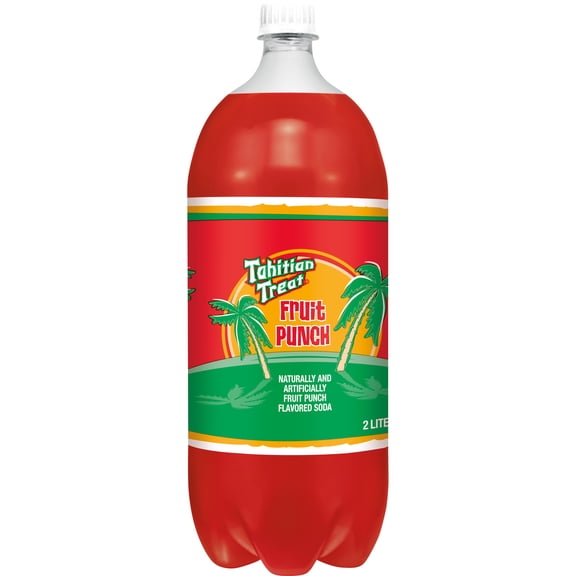 Tahitian Treat Caffeine Free Fruit Punch Soda Pop, 2 L, Bottle