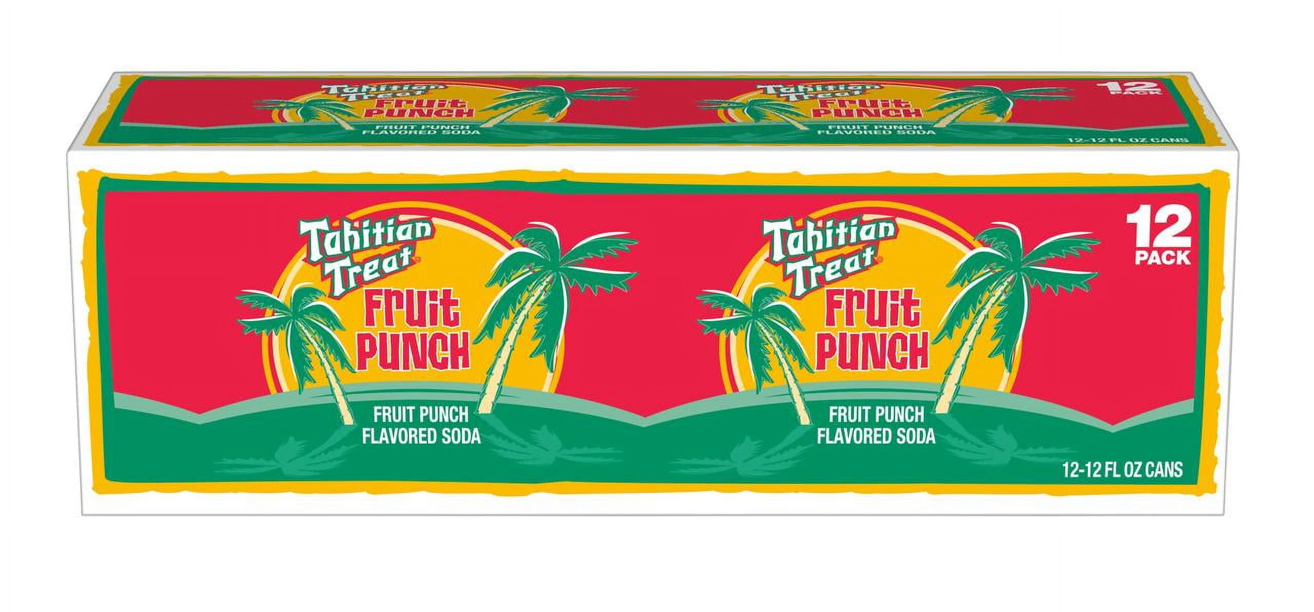 Tahitian Treat Fruit Punch Soda Pop, 12 Fl Oz, 12 Pack Cans