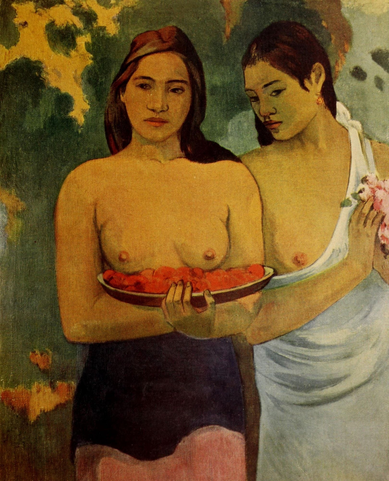 Tahitian Women 1 Canvas Art - P Gauguin (18 x 24)