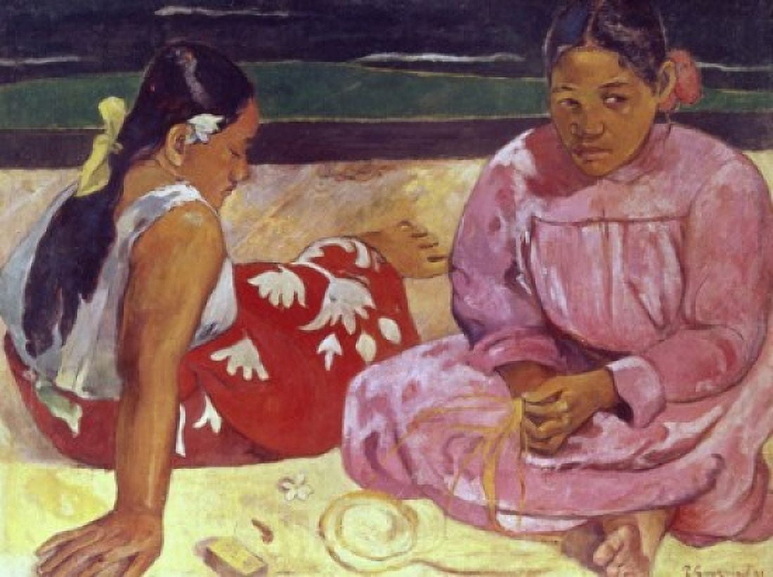 Tahitian Women (On the Beach) 1891 Paul Gauguin (1848-1903French) Musee dOrsay Canvas Art - Paul Gauguin (18 x 24)