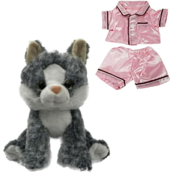 Tahla the Tabby Cat Looks Adorable in 8 inch Pink Satin PJs  A Stylish Plush Toy Thats Purr-fect for Bedtime Cuddles and Fun Playtime