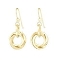 thumbnail image 1 of Tahmi Gold Love Knot French Wire Dangle Earrings 14kt Gold Filled Circle Earrings for Women, 1 of 6