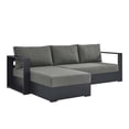 thumbnail image 1 of Modway Tahoe Outdoor Patio Powder-Coated Aluminum 2-Piece Left-Facing Chaise Sectional Sofa Set in Gray Charcoal, 1 of 7
