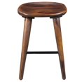 thumbnail image 1 of Tahoe 26" Traditional Indian Sheesham Solid Wood Counter Stool in Walnut, 1 of 11