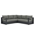 thumbnail image 1 of Modway Tahoe Outdoor Patio Powder-Coated Aluminum 3-Piece Sectional Sofa Set in Gray Charcoal, 1 of 8