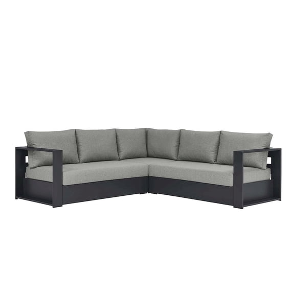 Tahoe 3-Piece Sectional Sofa Set in Gray Gray