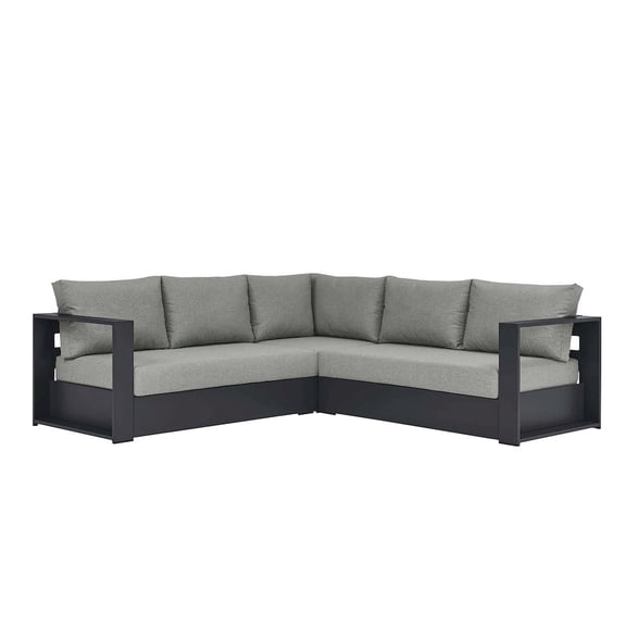 Tahoe 3-Piece Sectional Sofa Set in Gray Gray