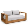 thumbnail image 1 of Tahoe Acacia Wood Outdoor Patio Acacia Wood Loveseat in Natural Light Gray, 1 of 10
