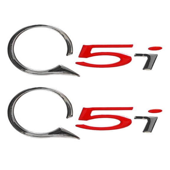 Tahoe Boat Raised Decal 143179 | Q5i Pewter Red Logo Stickers (Pair)
