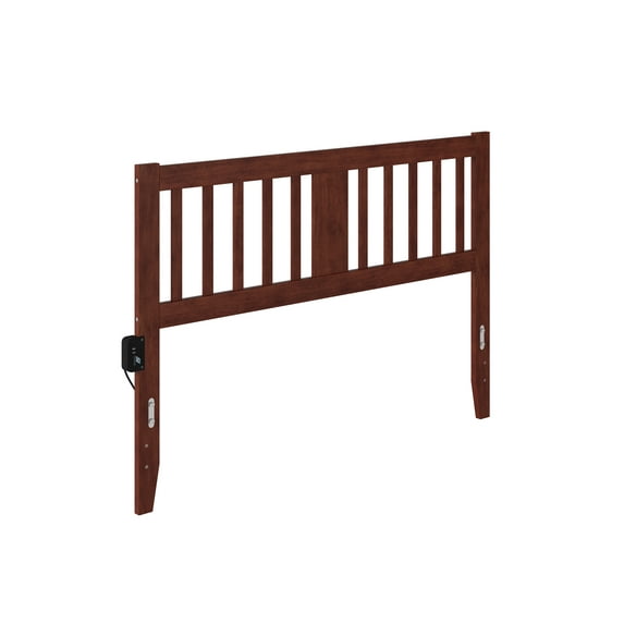 Tahoe Classic Wood Eco-Friendly Metal Headboard, Queen, Walnut