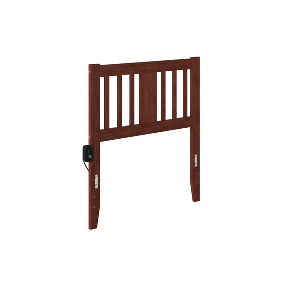 Tahoe Contemporary Metal Eco-Friendly Wood Headboard, Twin, Walnut