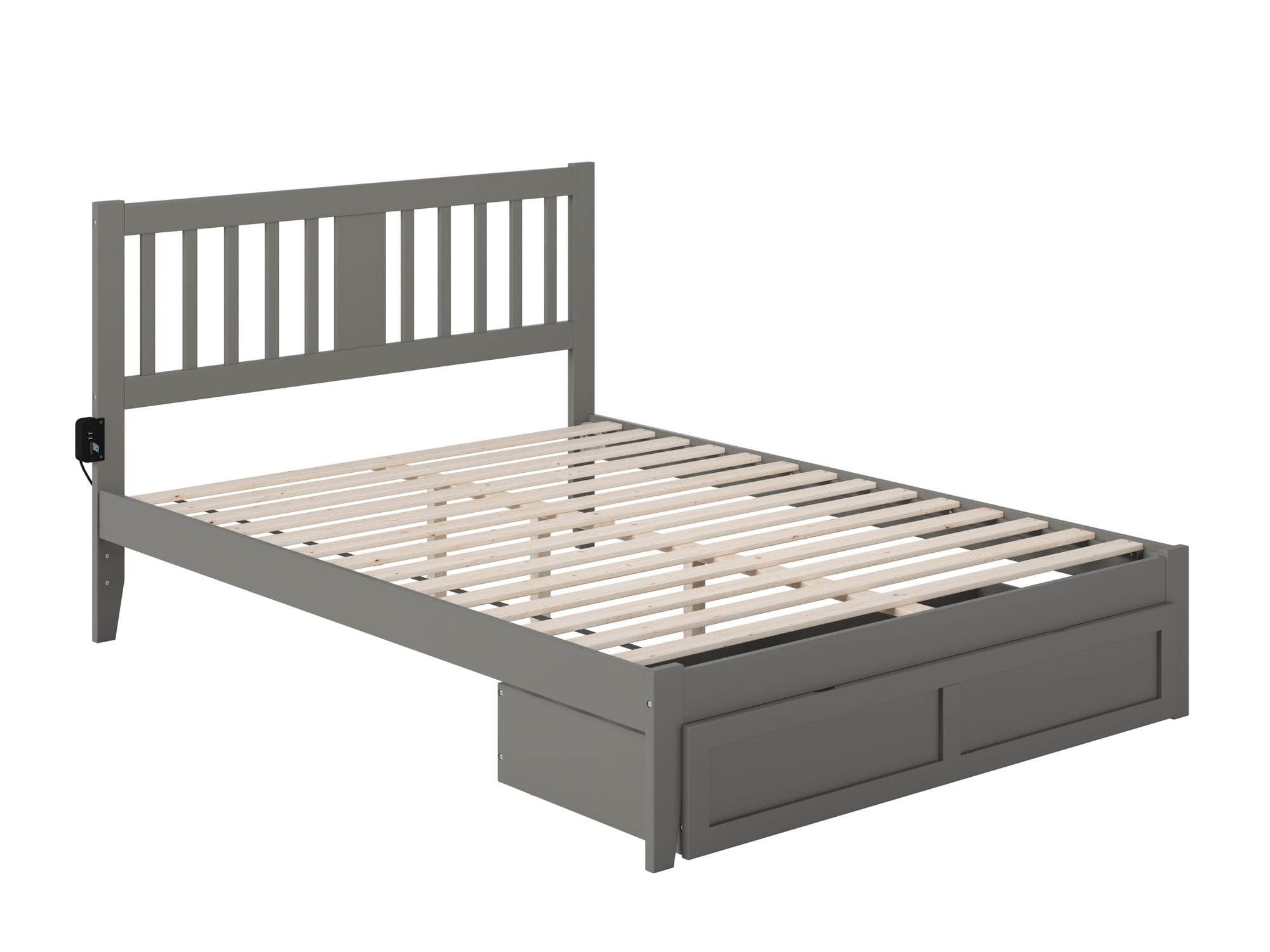 Tahoe Queen Mission-Style Bed with USB Charger and Foot Drawer