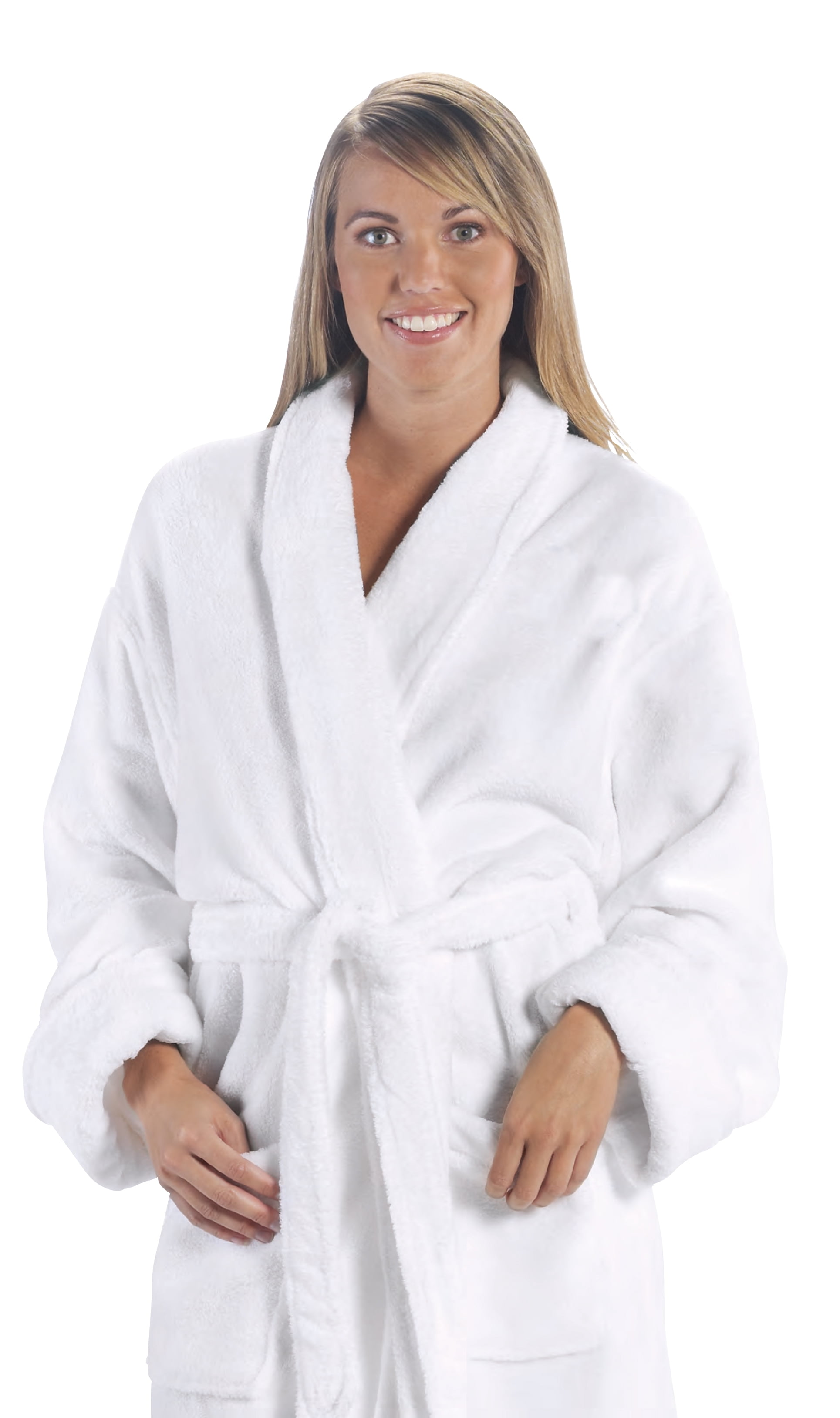 Tahoe Microfleece Shawl Collar Robe-Color White - Walmart.com