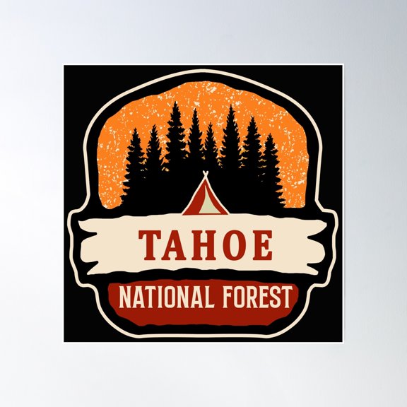 Tahoe National Forest Poster Wall Art, Modern Wall Decor, 30x30 UNFRAMED