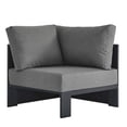 thumbnail image 1 of Tahoe Outdoor Patio Powder-Coated Aluminum Modular Corner Chair in Gray Charcoal, 1 of 8