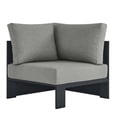 thumbnail image 1 of Tahoe Outdoor Patio Powder-Coated Aluminum Modular Corner Chair in Gray Gray, 1 of 8
