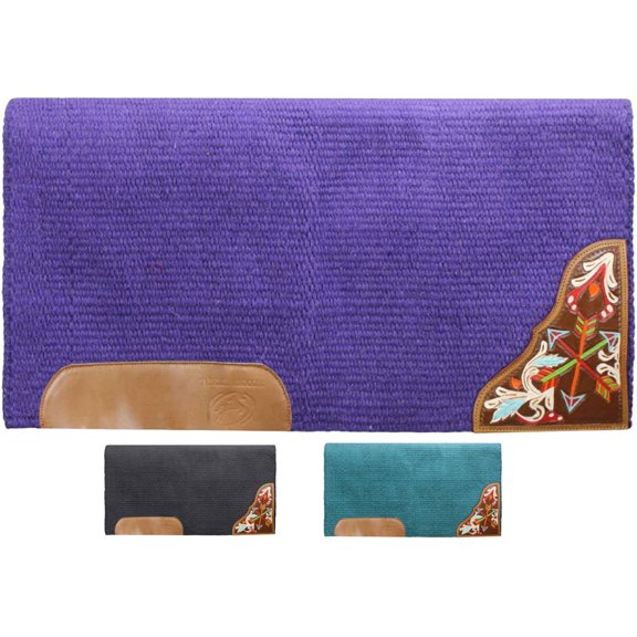 Tahoe Tack 34" x 36" Kaye Arrow Solid New Zealand Wool Western Saddle Blanket
