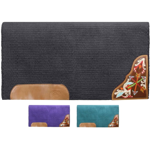 Tahoe Tack 34" x 36" Kaye Arrow Solid New Zealand Wool Western Saddle Blanket