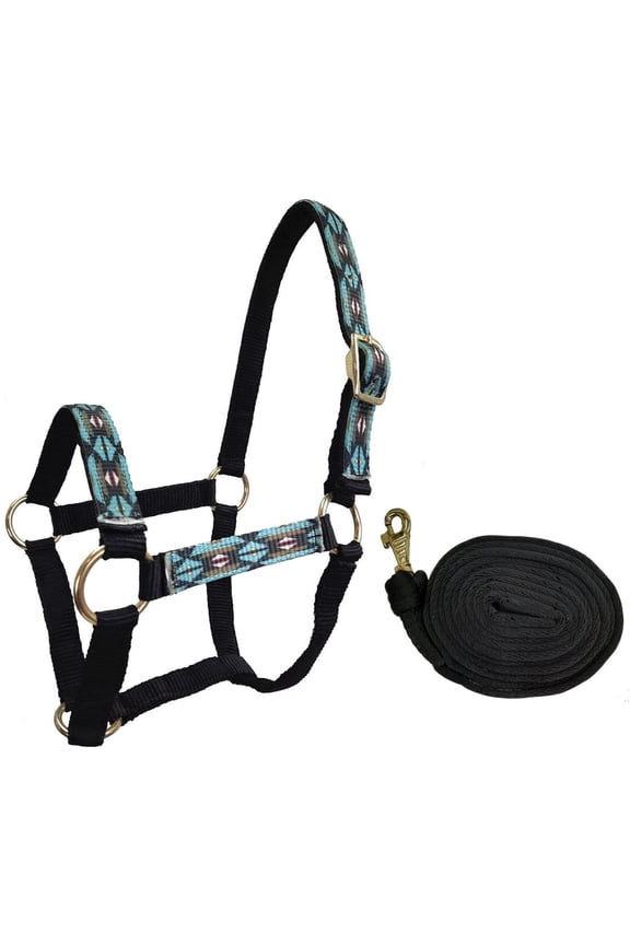 Patterned Nylon Mini Horse Halters with Matching 7’ Lead