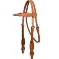 thumbnail image 1 of Tahoe Tack USA Leather Country Double Layer Western Browband Headstall - London Tan, 1 of 4