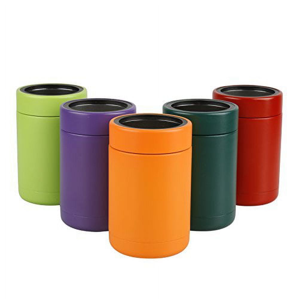 12 oz. Insulated Stainless Steel Slim Can Holder (Orange