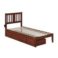thumbnail image 1 of Tahoe Twin Extra Long Bed with USB Turbo Charger & 2 Extra Long Drawers, Walnut, 1 of 1