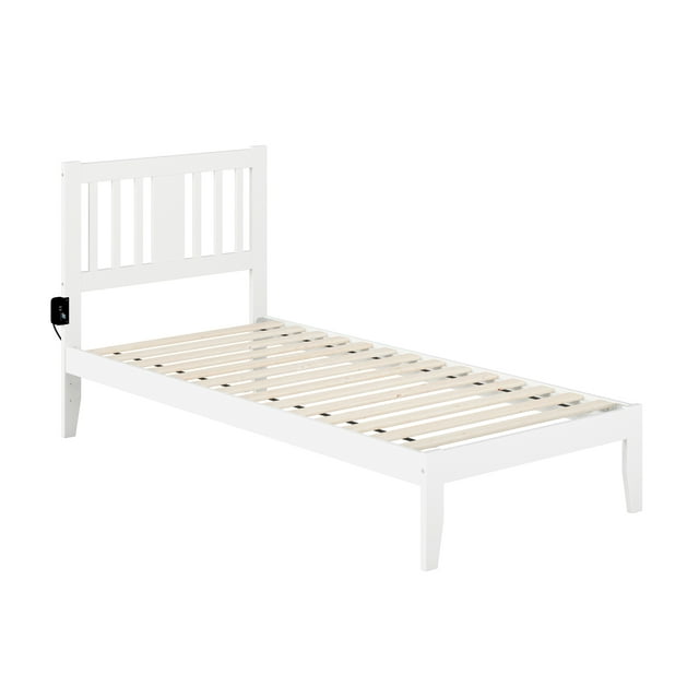 Tahoe Twin Extra Long Bed with USB Turbo Charger in White