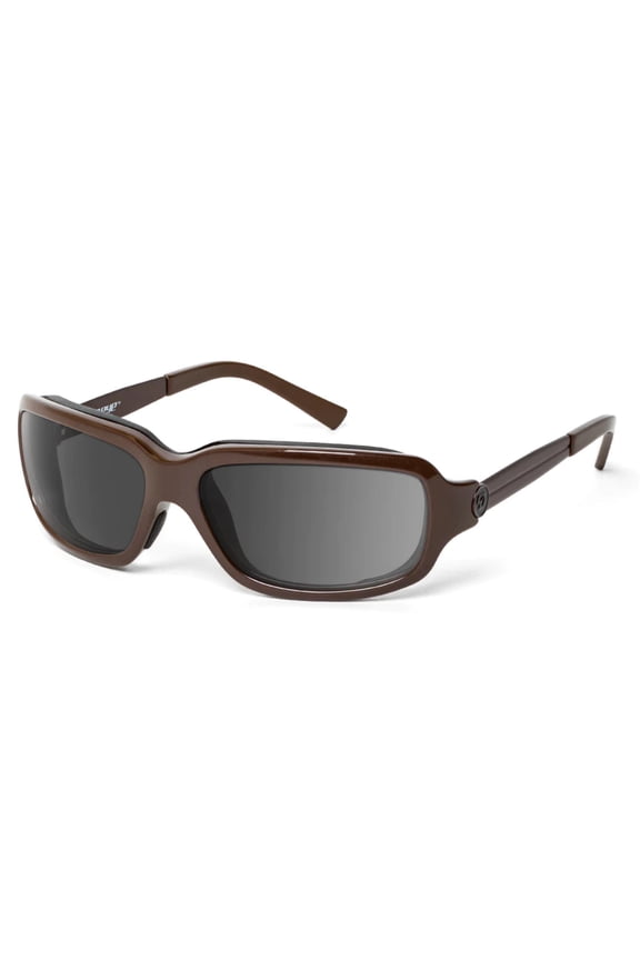 Tahoe Wind Blocking Padded Foam Sunglasses for Outdoors, 100% UVA + UVB Protection, Milk Chocolate Frame/Gray lens