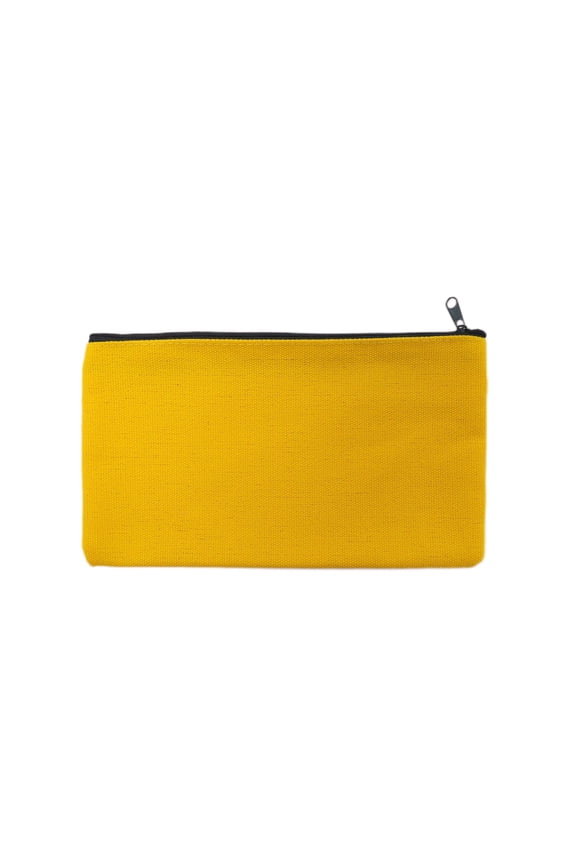School 11.5.5" Makeup Bags Small Zipper Leather Markers Coin Pouch Storage & Organization, Yellow, Gifts for Yourself