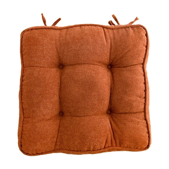Tahtuvzn 17x17" Cotton Seat Cushions for Home Use Tufted Corduroy Floor Living Room Tatami, Gifts for Family, Orange
