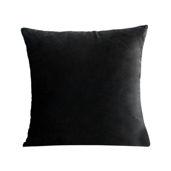 Tahtuvzn 17x17" Short Pillowcase Bohemian Solid Color Decorative Textured Throw Decor Sofa Bedroom Holiday Gift, Gifts for Friend, Black