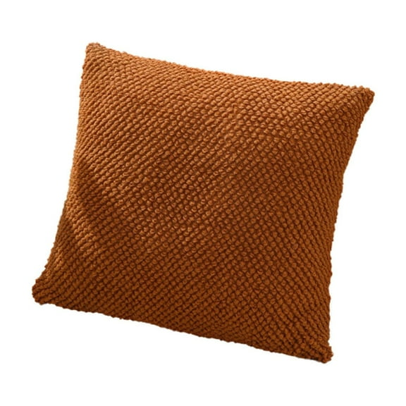 Tahtuvzn 17x17" Solid Color Woven Knitted Pillow, Home Gifts, Orange