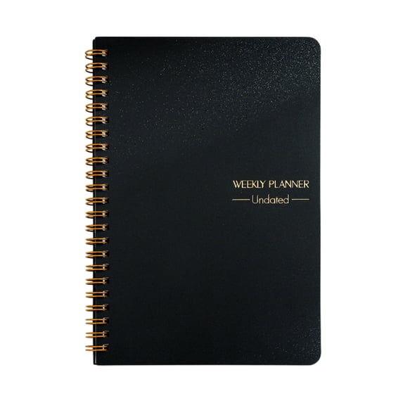 Tahtuvzn School 1pc 8.2x5.9x0.1" Weekly Planner with Lines for Diary Notes and Daily Planning Solid Hardcover Design Elegant Self Filling Schedule A5 Coil Notebook, Paper, Gifts for Her