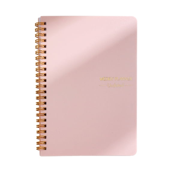 Tahtuvzn School 1pc 8.2x5.9x0.1" Weekly Planner with Lines for Diary Notes and Daily Planning Solid Hardcover Design Elegant Self Filling Schedule A5 Coil Notebook, Paper, Home Gifts