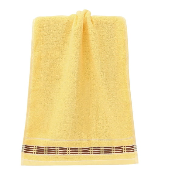 Tahtuvzn 28x13" Cotton Hand Towels for Bathroom Quickly Drying Soft Absorbent Towel Bath Gyms Shower Hotel and Spa Multipurpose Use, Gifts for Yourself, Yellow