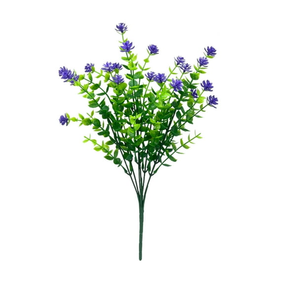 Tahtuvzn 2pcs 13.39" Simulation Eucalyptuss Tea Flowers Plastic Flower Bouquet Outdoor Holiday Decoration Home Garden, Plastic, Blue, Gifts for Mom
