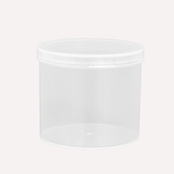 Tahtuvzn School 2pcs Round Bucket Home Decor, Plastic, Clear, 2.36x2.2x2.2in