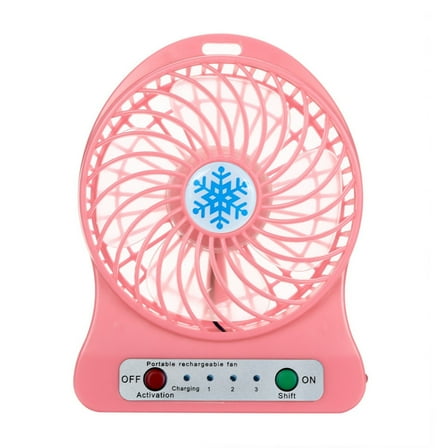 Tahtuvzn School 3-Speed USB Rechargeable LED Tabletop Fan