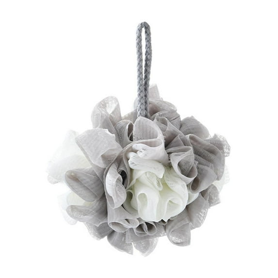 Tahtuvzn 5x8" Bath Shower Sponge Exfoliating Mesh Brush Clean, Home Gifts, Gray