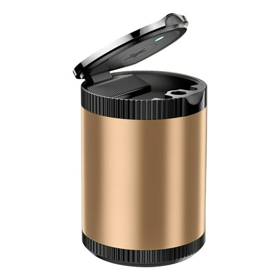 Tahtuvzn Auto Parts Car Ashtray Creativeness Covered with Cover LED Light Portable Withered, Gifts for Family