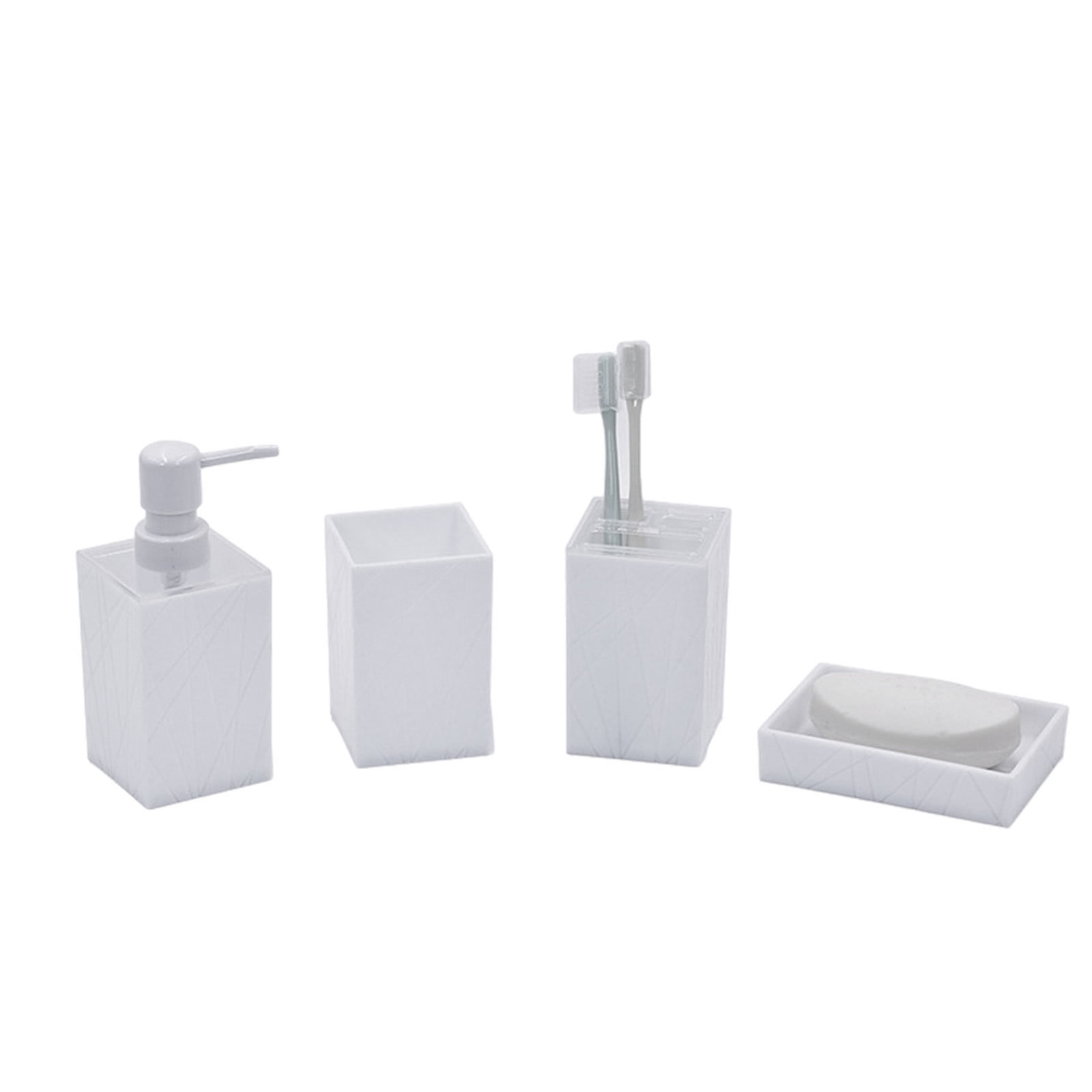 Tahtuvzn Bathroom Accessories Clearance! 4 Pcs Bathroom Accessory Set ...